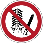 Allesveilig.nl Ontsteken van vuurwerk verboden pictogram