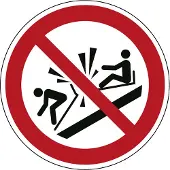 Allesveilig.nl Verboden tegen de slee te botsen pictogram