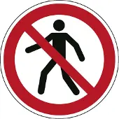 Allesveilig.nl Verboden voor voetgangers pictogram