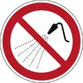 Allesveilig.nl Niet besproeien met water pictogram