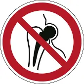Allesveilig.nl Verboden voor personen met metalen implantaat pictogram