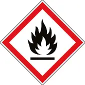 Allesveilig.nl GHS 02 ontvlambare stoffen sticker