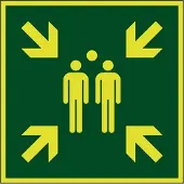 Allesveilig.nl Verzamelplaats lichtgevend pictogram