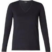 Base Level fijngebreide basic trui Yola donkerblauw female | Maat: 48