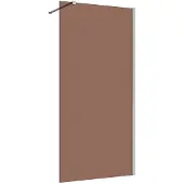 Guido Gusto Inloopdouche 100x200 8mm Nano glas RVS serie Silvio bronsglas