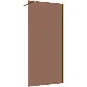 Guido Gusto Inloopdouche 80x200 8mm Nano glas mat goud serie Silvio bronsglas