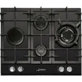 Kaiser - Gaskookplaat - KCG 6394 - 60cm - zwart - glas - inbouw - inbouwkookplaat - 3.8kW - WOK