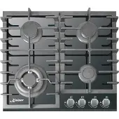 Kaiser gaskookplaat KCG 6383, luxe inbouw gaskookplaat 60cm, zwart glas