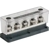 Bep Marine Busbar 5 Studs Wit,Zwart 650 A