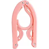 Topco 10 Stuks Reishangers - Opvouwbare Draagbare Kledinghangers - Roze