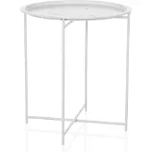 Hjh LIVING Bijzettafel / salontafel / sofatafel ALLRUND metaal wit