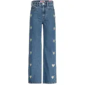 Vingino Wide leg Jeans Cato Heart Meisjes Blauw 158