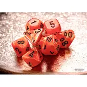 Chessex Vortex Mini-Polyhedral Orange/black Dobbelsteen Set (7 stuks)