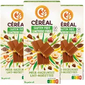 CEREAL 3x Melkchocolade Tablet Hazelnoot Glutenvrij en Lactosevrij 100 gr