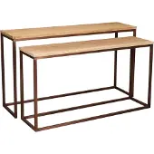Ptmd bijzettafel zoah - 149x41x85cm set van 2