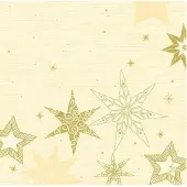 Duni Servet Kerst Dunisoft 40x40 Star Stories Crème 60 stuks