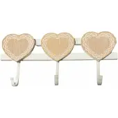 Groh Hartjes kapstok met 3 haakjes white wash