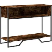 vidaXL Wandtafel 100x35x74,5 cm bewerkt hout gerookt eikenkleurig