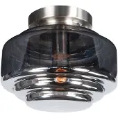 Highlight Nikkel plafondlamp Cambridge smoke glas Ø 25cm