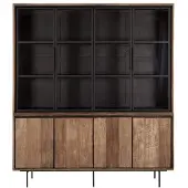 DTP Home Metropole vitrinekast teakhout 180x40x210cm