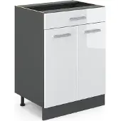 Vicco R-Line Keukenonderkast – 60 cm met lade, zonder werkblad Wit Hoogglans