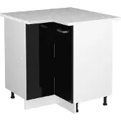 Vicco R-Line Hoekkast – 75.6 cm, WB Marmer Zwart hoogglans