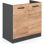Vicco R-Line Wastafelkast – 80 cm zonder werkblad Krachtige eik goud