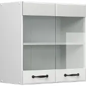 Vicco R-Line Glazen keukenkast – 60 cm Wit Landhuis