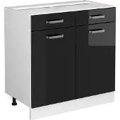 Vicco R-Line Keukenonderkast – 80 cm zonder werkblad Zwart hoogglans