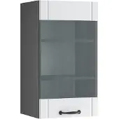 Vicco Fame-Line Glazen keukenkast – 40 cm Wit Landhuis