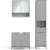 Vicco Badkamermeubelset Eliza Grijs 3-delig, Model 40705