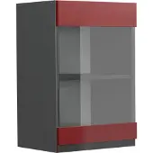 Vicco R-Line Glazen keukenkast – 40 cm J-vorm Rood