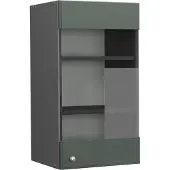 Vicco Fame-Line Glazen keukenkast – 40 cm Groen-Goud Landhuis