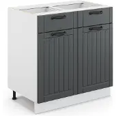 Vicco Fame-Line Keukenonderkast – 80 cm zonder werkblad Antraciet landhuis