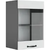 Vicco R-Line Glazen keukenkast – 40 cm Wit Landhuis