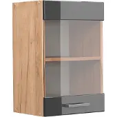Vicco R-Line Glazen keukenkast – 40 cm Antraciet Hoogglans