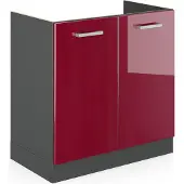 Vicco R-Line Wastafelkast – 80 cm zonder werkblad Rode hoogglans