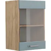 Vicco R-Line Glazen keukenkast – 40 cm Blauw-grijs