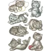 Herma Stickers schattig poesje - 10 stuks