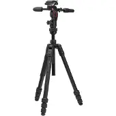 Manfrotto Befree GT PRO + 3-Way Fluid Head, Alu Tripod Kit (MKBFRTA4GTFB-3W)