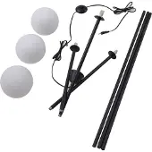 LUCANDE vloerlamp Visata, zwart, glas, 3-lamps, driepoot Visata, zwart, Woon-/ Eetkamer, metaal, Modern