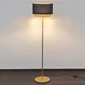 Holländer Design vloerlamp Mattia, messing / goud, Woon-/ Eetkamer, metaal, Design, vloerlamp