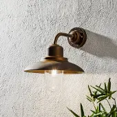 MORETTI Wandlamp buiten SUSA, brons / oud-messing, Messing, Landelijk