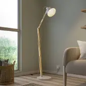 Lamkur Vloerlamp Skansen, hout licht, Woon-/ Eetkamer, Hout, Industrieel design, vloerlamp hout