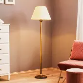 Jupiter Vloerlamp Birmingham, brons / oud-messing, Woon-/ Eetkamer, Kunststof, Antiek, vloerlamp