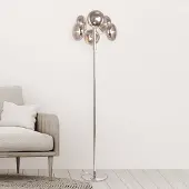 Naeve Vloerlamp Explosion, chroom / zilver, Woon-/ Eetkamer, metaal, vloerlamp