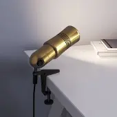 TOP LIGHT Klemlamp Neo! Clamp, messing / goud, Woon-/ Eetkamer, Aluminium, Modern, Klemlamp