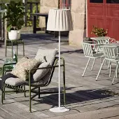 PR Home buiten vloerlamp Agnar, wit/beige, 140 cm Agnar, wit / opaal, Textiel / Stof / Zijde