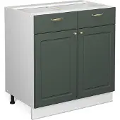 Vicco Fame-Line Keukenonderkast – 80 cm, WB Eik Groen-Goud Landhuis
