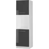 Vicco Fame-Line Ovenombouwkast – 60 cm met open kast Antraciet Hoogglans